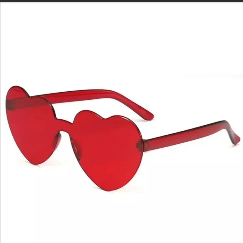 Dolls Kill Heart Shaped Glasses- Blue
